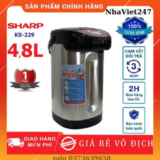 Bình Thủy Điện KS-4.8L SHAPP-Phích Đun Nước Bằng Điện-tiện lợi,bền,đẹp-bảo hành 12 tháng