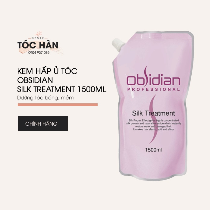 Kem hấp ủ tóc, hấp dầu lạnh Dưỡng tóc Obsidian siêu mượt Silk Treatment Hàn Quốc chính hãng