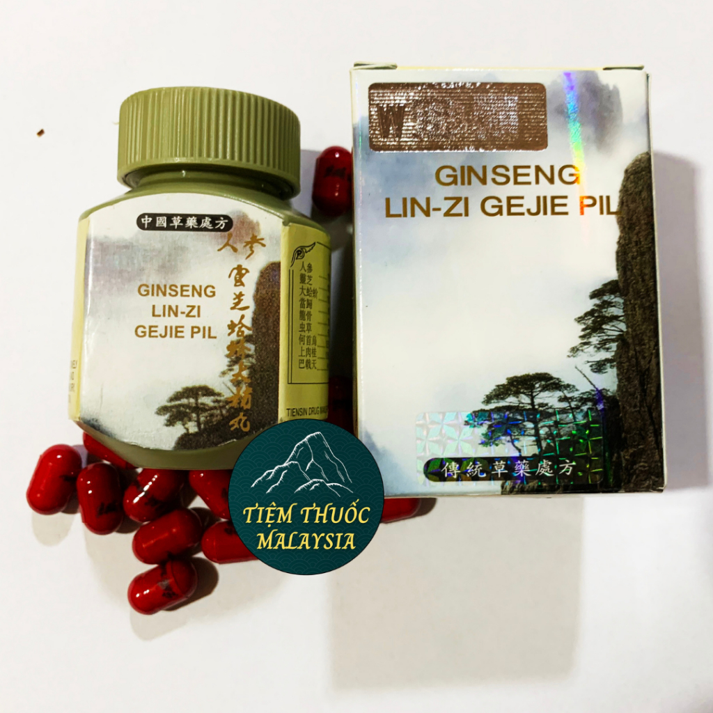 Tăng Cân - GinSeng Lin – Zi Gejie Pil – Nhân Sâm Linh Chi Đại Bổ Hoàn 30 Viên