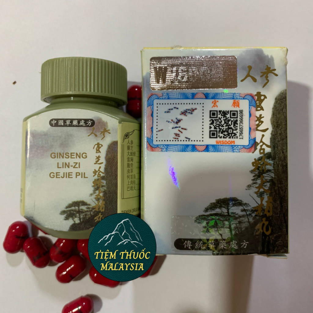 Tăng Cân - GinSeng Lin – Zi Gejie Pil – Nhân Sâm Linh Chi Đại Bổ Hoàn 30 Viên