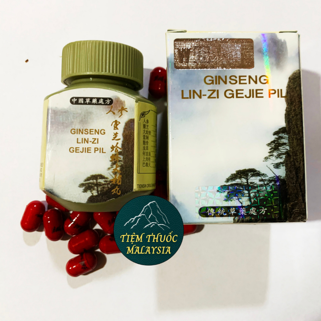 Tăng Cân - GinSeng Lin – Zi Gejie Pil – Nhân Sâm Linh Chi Đại Bổ Hoàn 30 Viên