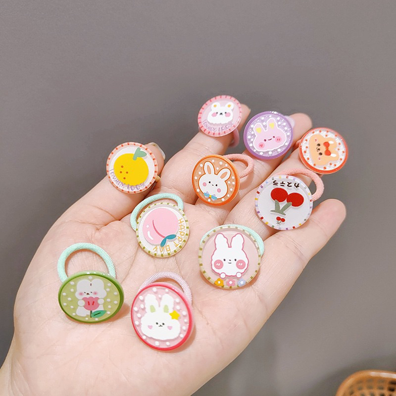 Set cột tóc chun nhỏ cực mềm cho bé các hình dễ thương