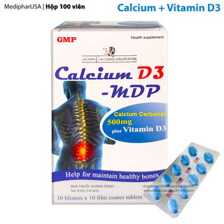 Calcium D3 MDP - Bổ sung calci và vitamin D3, chính hãng MedipharUSA
