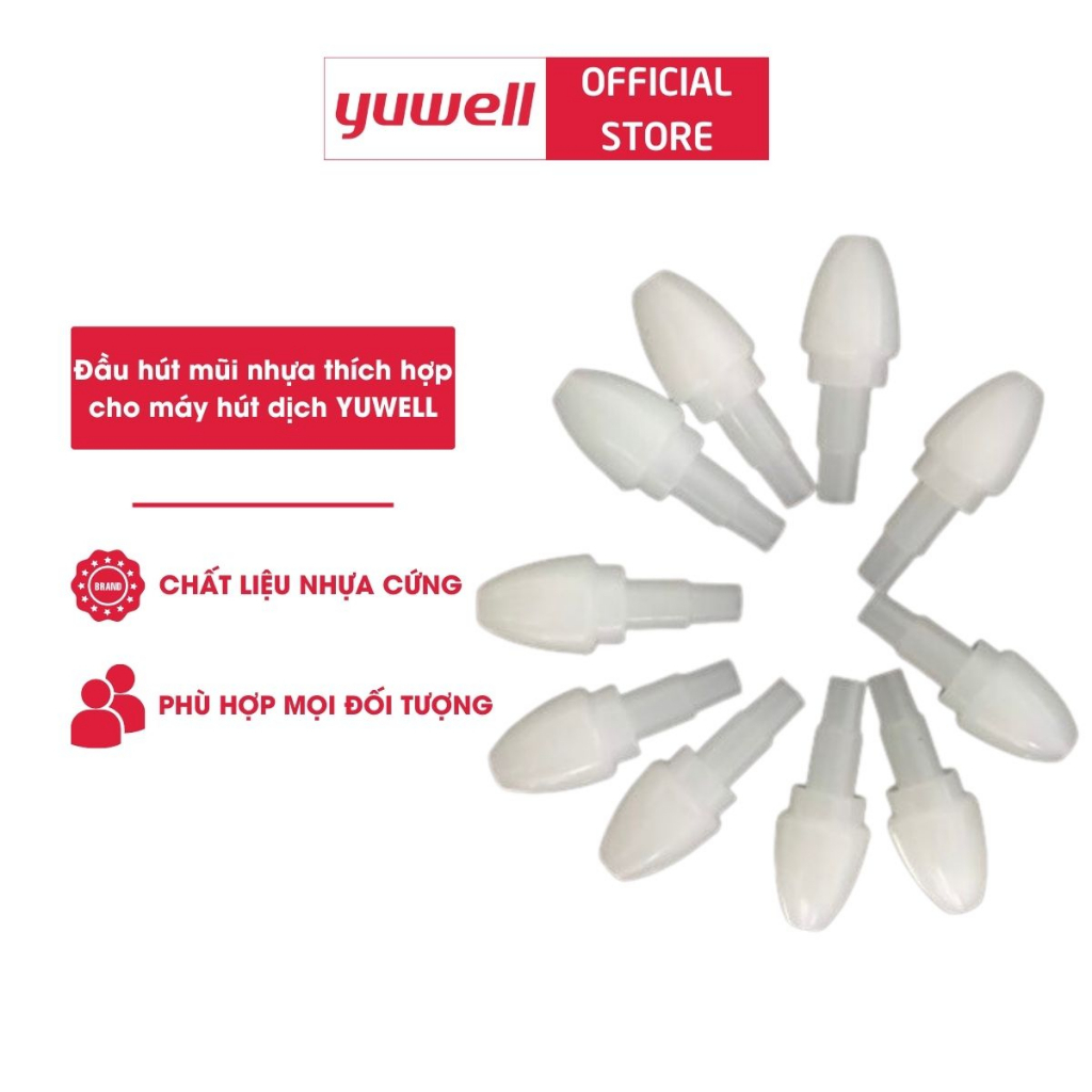 Đầu hút mũi nhựa cho máy hút dịch YUWELL  màu trắng