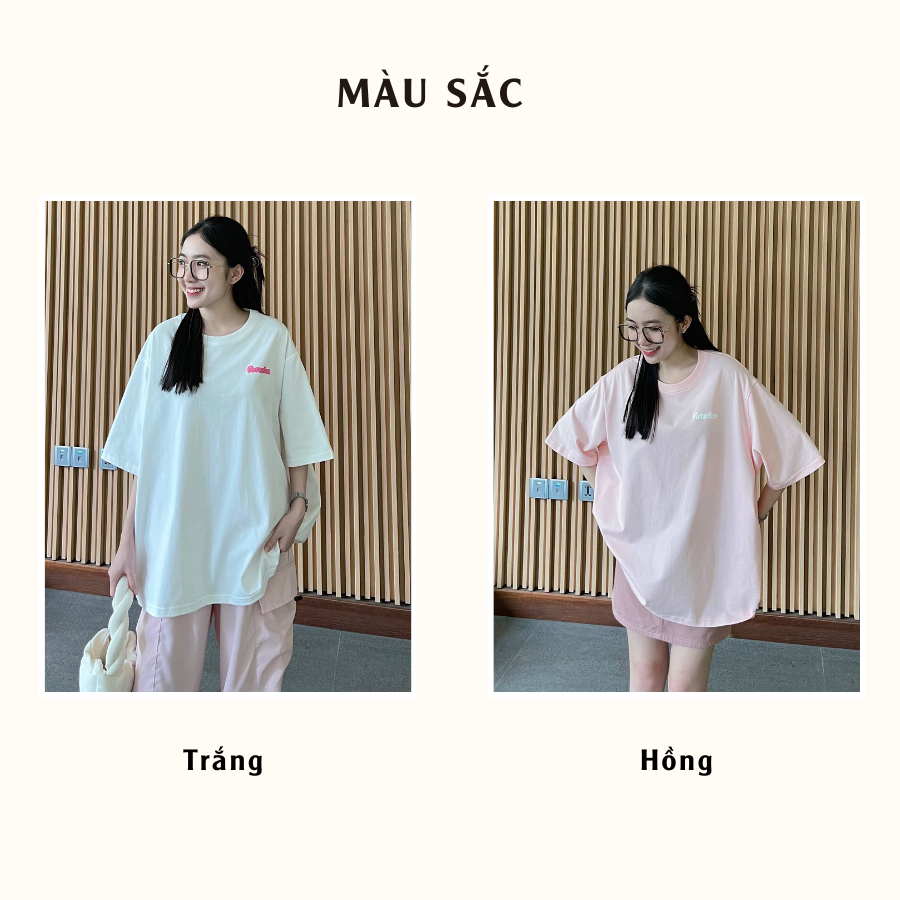 Áo phông form rộng nữ chất vải cotton thô Hàn PAPA 10511 - Jemcloset