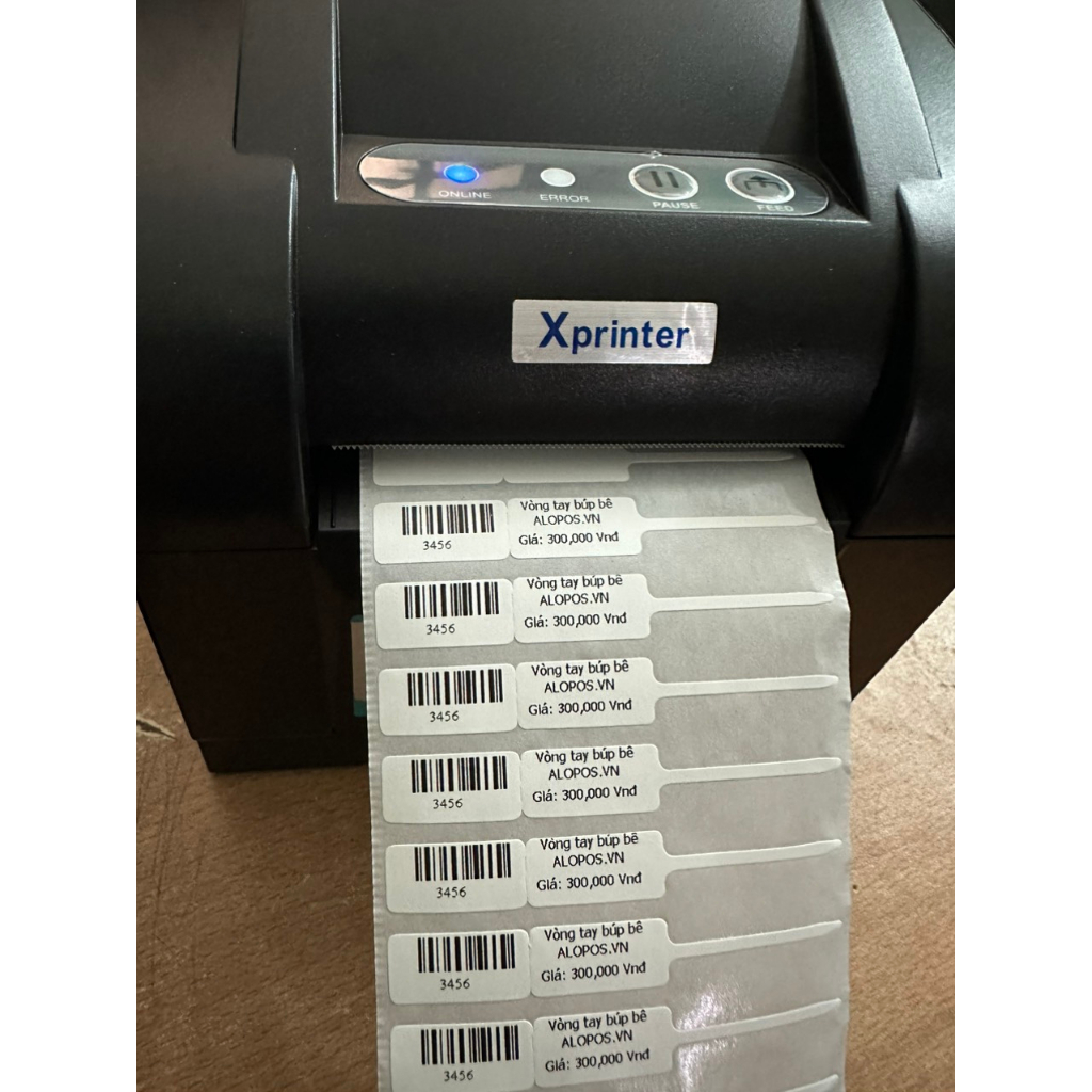 Tem Nhãn Nữ Trang- Sử dụng máy in tem trang sức - mã vạch - kích thước 21x2x12mm- tem nhiệt