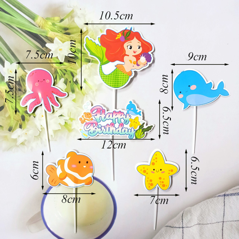 Set Cắm Giấy HPBD Nàng Tiên Cá