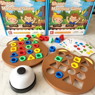 Bộ đồ chơi lắp ghép khối hình học, nhận biết màu sắc, giáo dục sớm cho bé