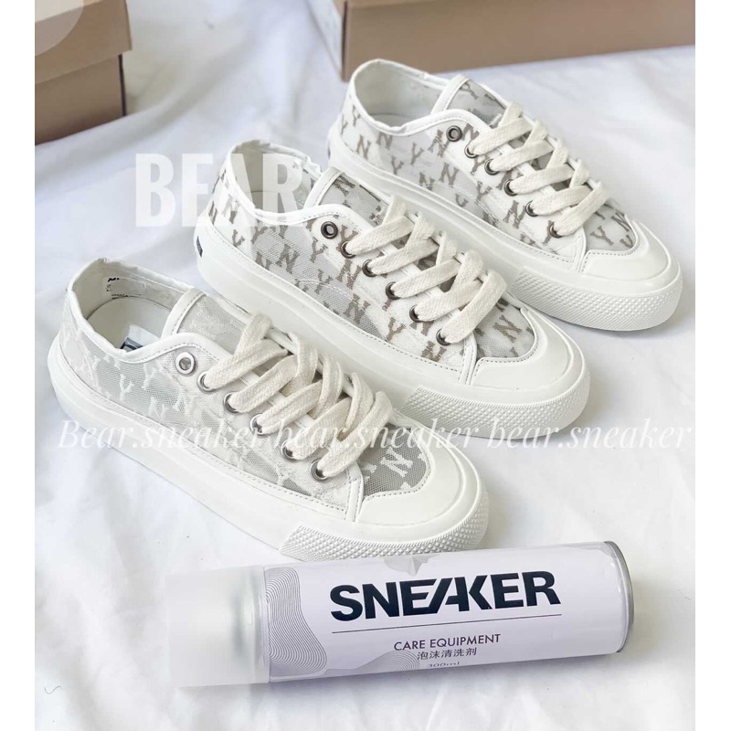Giày MLB LƯỚI , Thể Thao Nữ, Giày Sneaker_MLB LƯỚI Bản  Trắng Bản All White Và Nâu dễ phối đồ full box bull hót