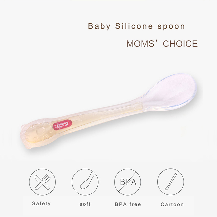 GUGU Thìa ăn dặm silicon siêu mềm an toàn cho bé, 1 chiếc