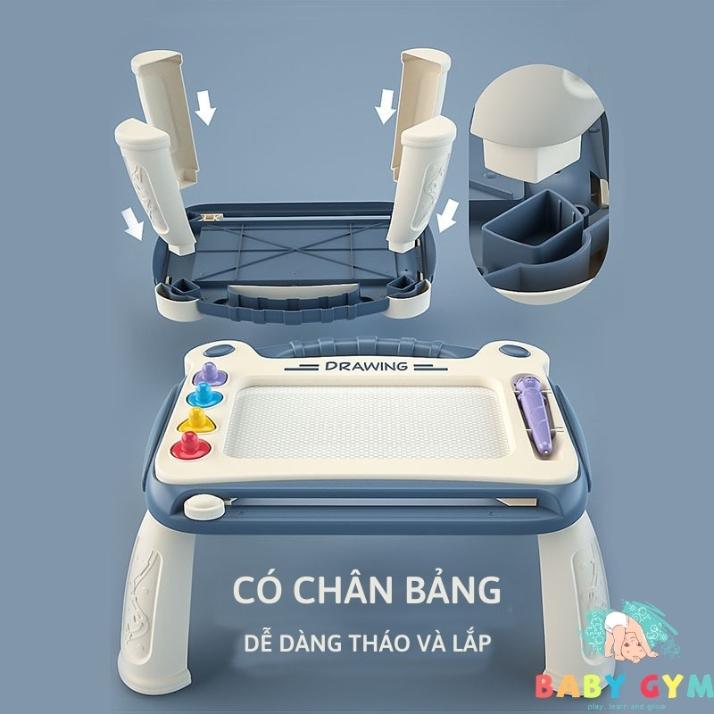 [Quà Tặng] Bảng Vẽ Tự Xóa Thông Minh Cho Bé Có Chân Bàn - Miwako Việt Nam