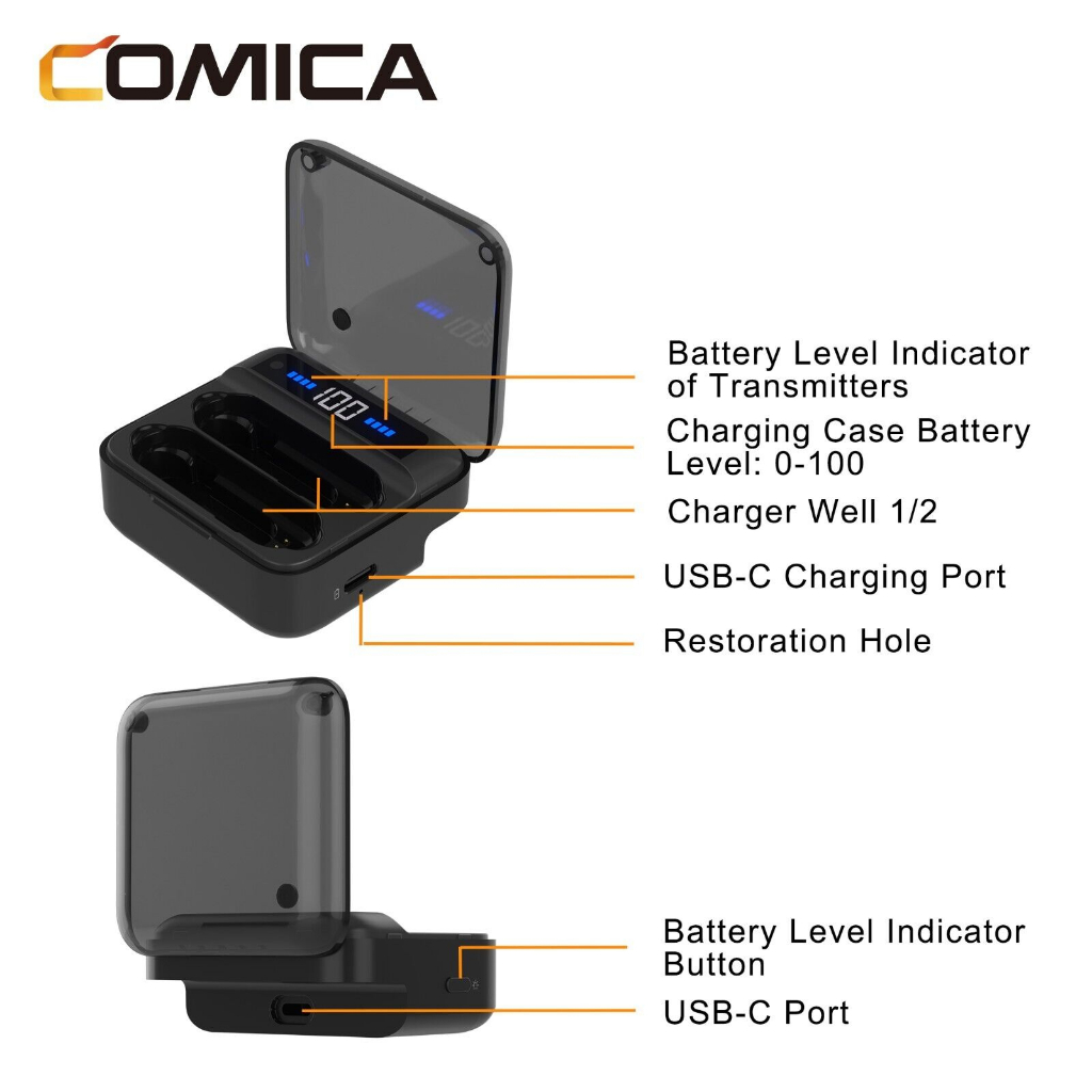 Micro Thu Âm Không Dây Comica Vimo S-UC - Cổng Type C