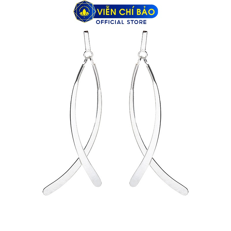 Bông tai Trendy chất liệu bạc Thái 925 thời trang phụ kiện trang sức Viễn Chí Bảo B000379