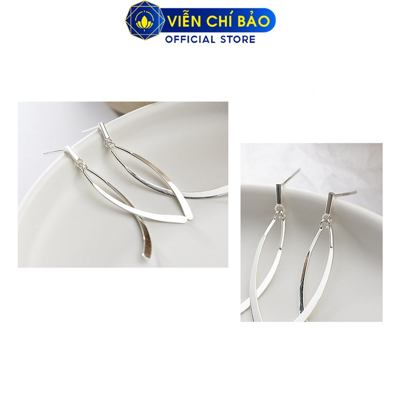 Bông tai Trendy chất liệu bạc Thái 925 thời trang phụ kiện trang sức Viễn Chí Bảo B000379