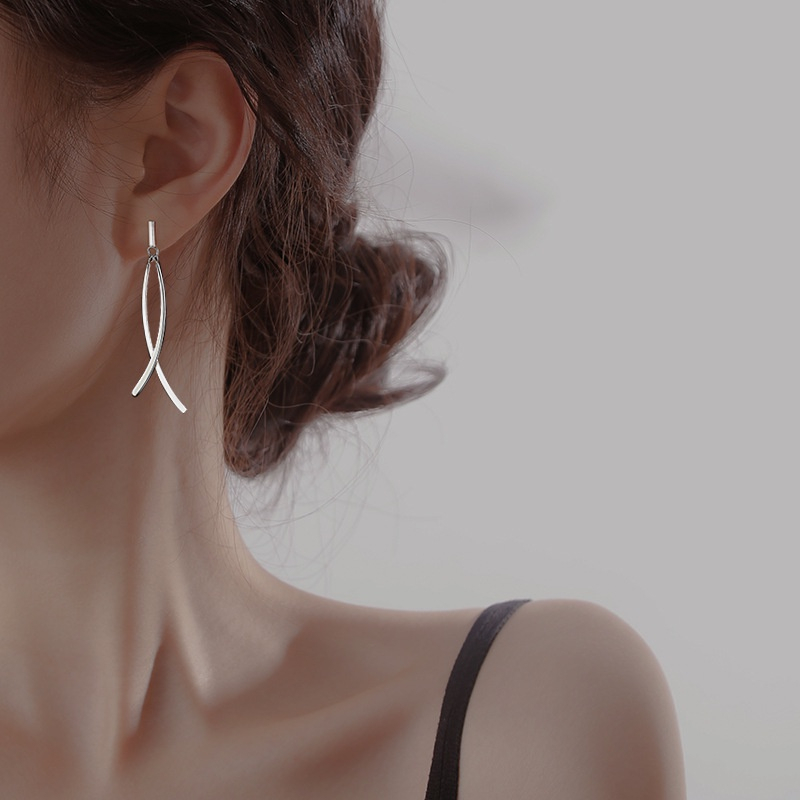 Bông tai Trendy chất liệu bạc Thái 925 thời trang phụ kiện trang sức Viễn Chí Bảo B000379