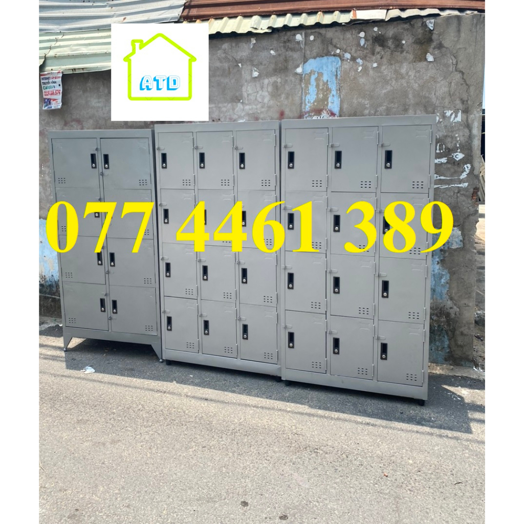 Tủ locker 2, 4, 6, 8, 10, 12, 15, 18, 20 ngăn có chìa khoá mỗi ô riêng biệt để đồ cá nhân, tài sản nhân viên khách hàng