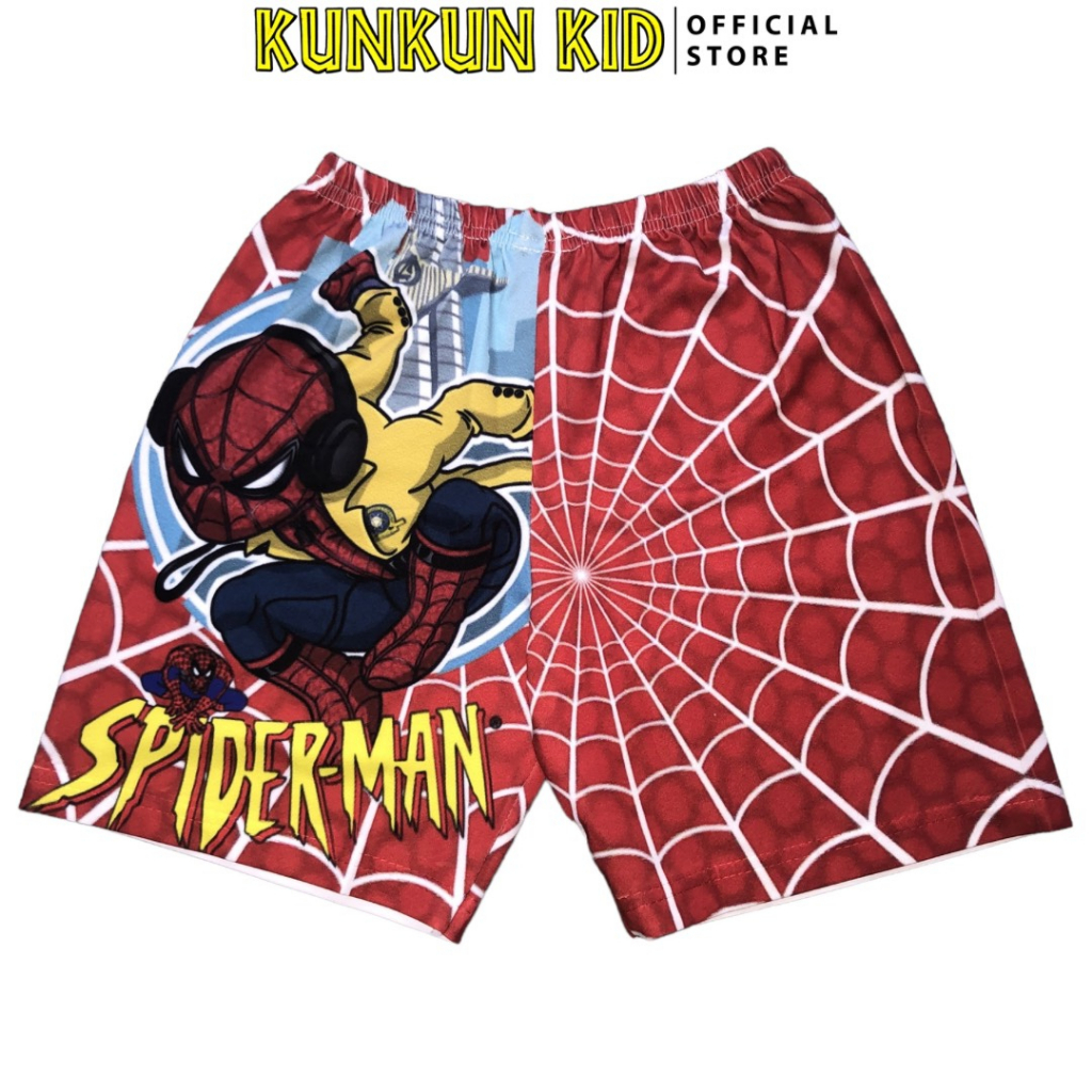 Quần áo bé trai thun lạnh in 3D hình Spiderman Kunkun Kid TP1027 - Đồ bộ trẻ em size đại từ 10-60kg