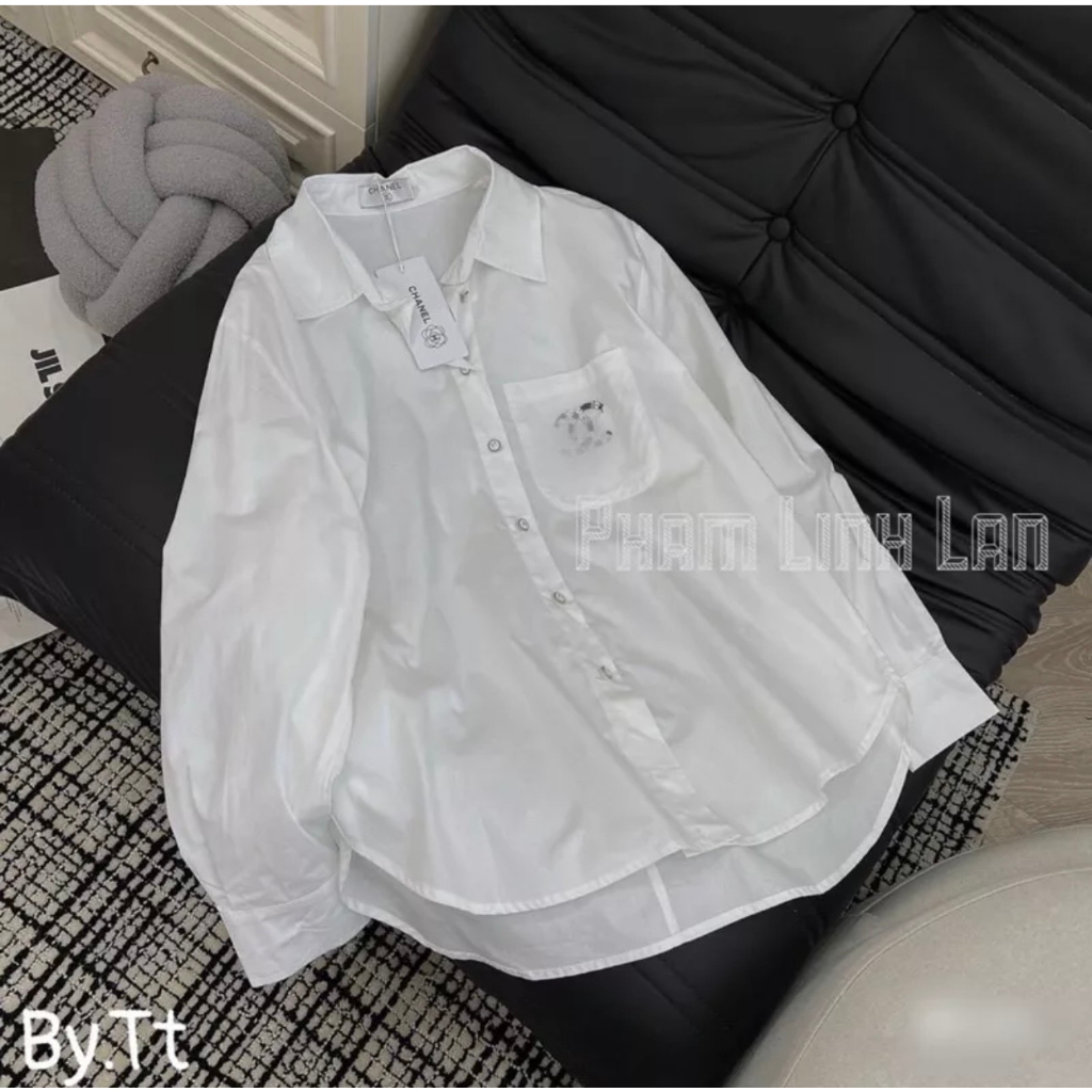 [Mã TOPS06 giảm đến 10k đơn 99k] Áo Sơ Mi Nữ Trắng Form Rộng Dài Tay Kiểu Dáng Hàn Quốc