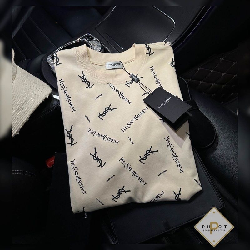 Áo Thun YSL Form Rộng Tay Lỡ Vải Cotton , Áo Phông YSL In Họa Tiết Form Unisex Nam Nữ | BigBuy360 - bigbuy360.vn