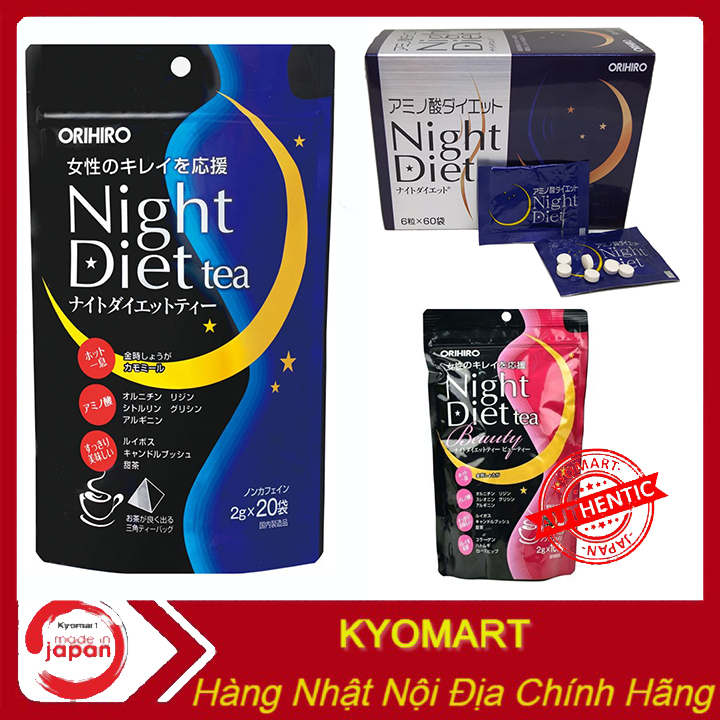 Trà Giảm Cân Orihiro Night Diet Tea 20 Gói, 24 Gói & 60 Gói Nội Địa Nhật