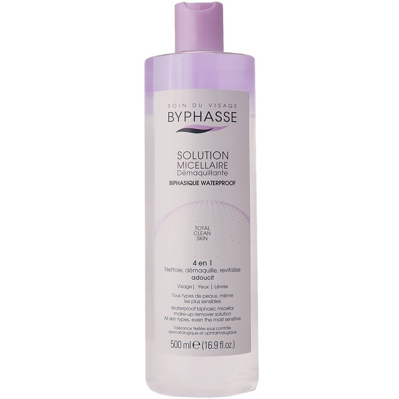 Byphasse Nước tẩy trang Solution Micellaire Démaquillante Biphasique Waterproof 500ml