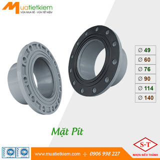 Mặt pít pvc phi 49, 60, 76, 90, 114, 140, 1 bộ gồm 1 mặt pít upvc và 1 ron cao su, phụ kiện ống nước