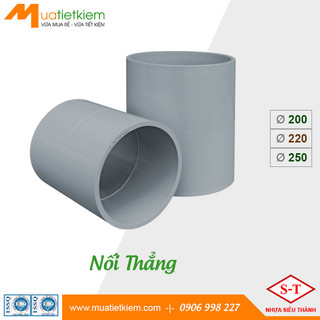 Nối, măng song pvc phi 200, 220, 250, phụ kiện ống nước