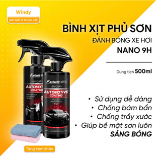 Chai xịt phủ sơn đánh bóng xe hơi Nano 9H dung tích 500ml