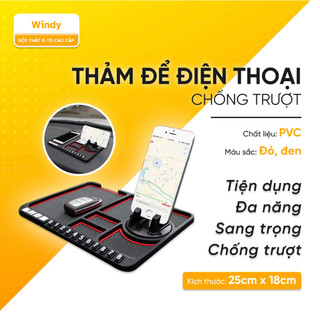 Thảm Đỡ Điện Thoại Gắn Taplo Ô Tô, Thảm Taplo Đa Năng Chống Trượt Kiêm Giá Đỡ Trên Ô Tô