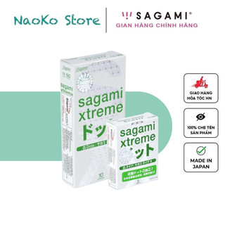 [CHÍNH HÃNG] COMBO Bao Cao Su Sagami Extreme White Gân Gai Hộp 10c & Hộp 3c