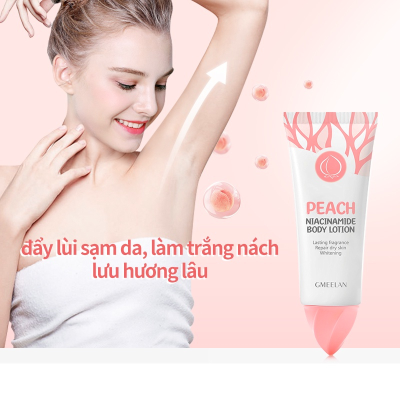 Kem Dưỡng Nách GMEELAN Kem Dưỡng Body Đào Niacinamide Lotion 150g Dưỡng ẩm Sáng Da Cream