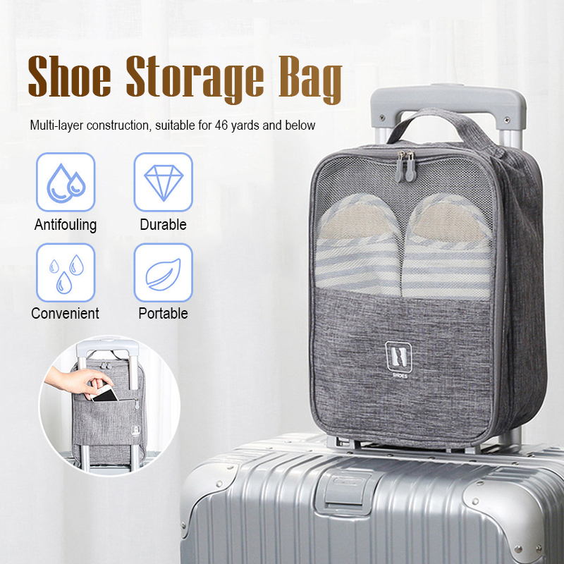 Túi Đựng Giày DÉP Du Lịch Chống Thấm Nước Tiện Dụng,Túi Đựng Giày Gắn Vali 3 Ngăn,Túi Du Lịch Đa Năng