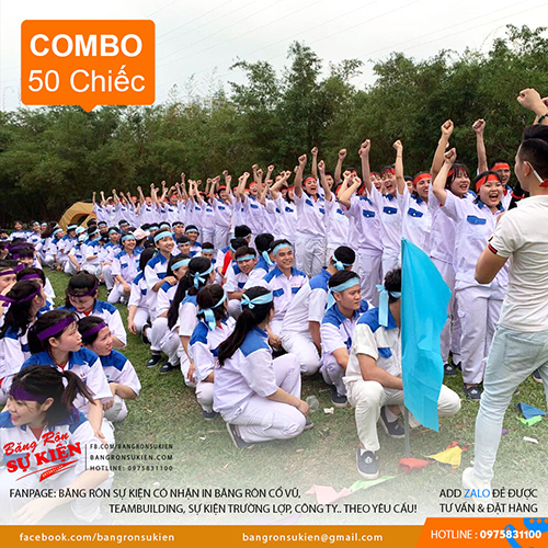 Băng Rôn Buộc Đầu Cổ Vũ không in  Combo 50 cái