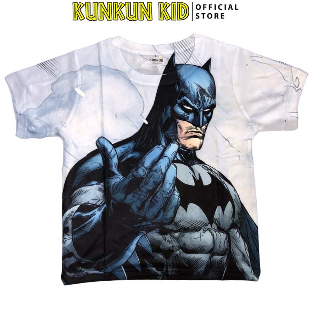 Quần áo bé trai thun lạnh in 3D hình Batman Kunkun Kid TP1040 - Đồ bộ trẻ em size đại từ 10-60kg