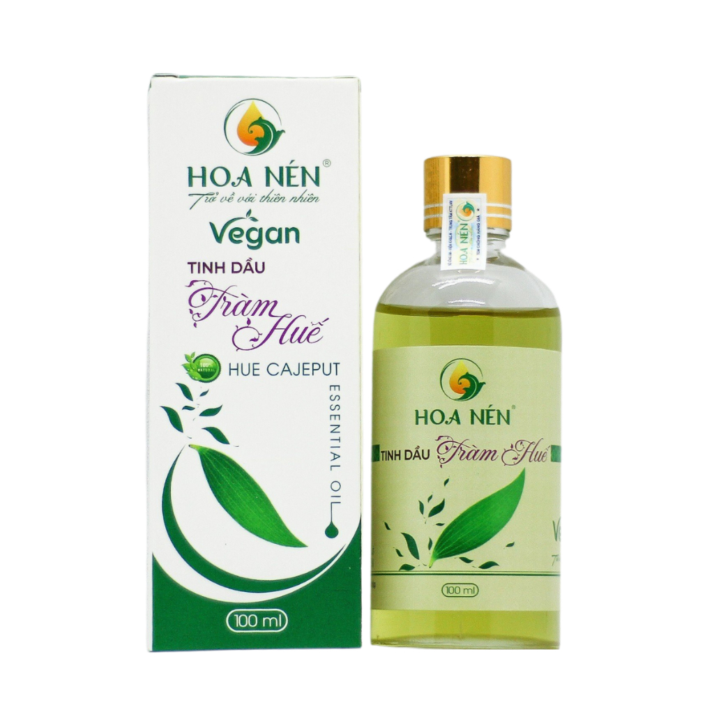 Tinh dầu Tràm Huế nguyên chất Hoa Nén - Chuẩn VietGAP - Chăm sóc sức khỏe mẹ và bé - 100ml