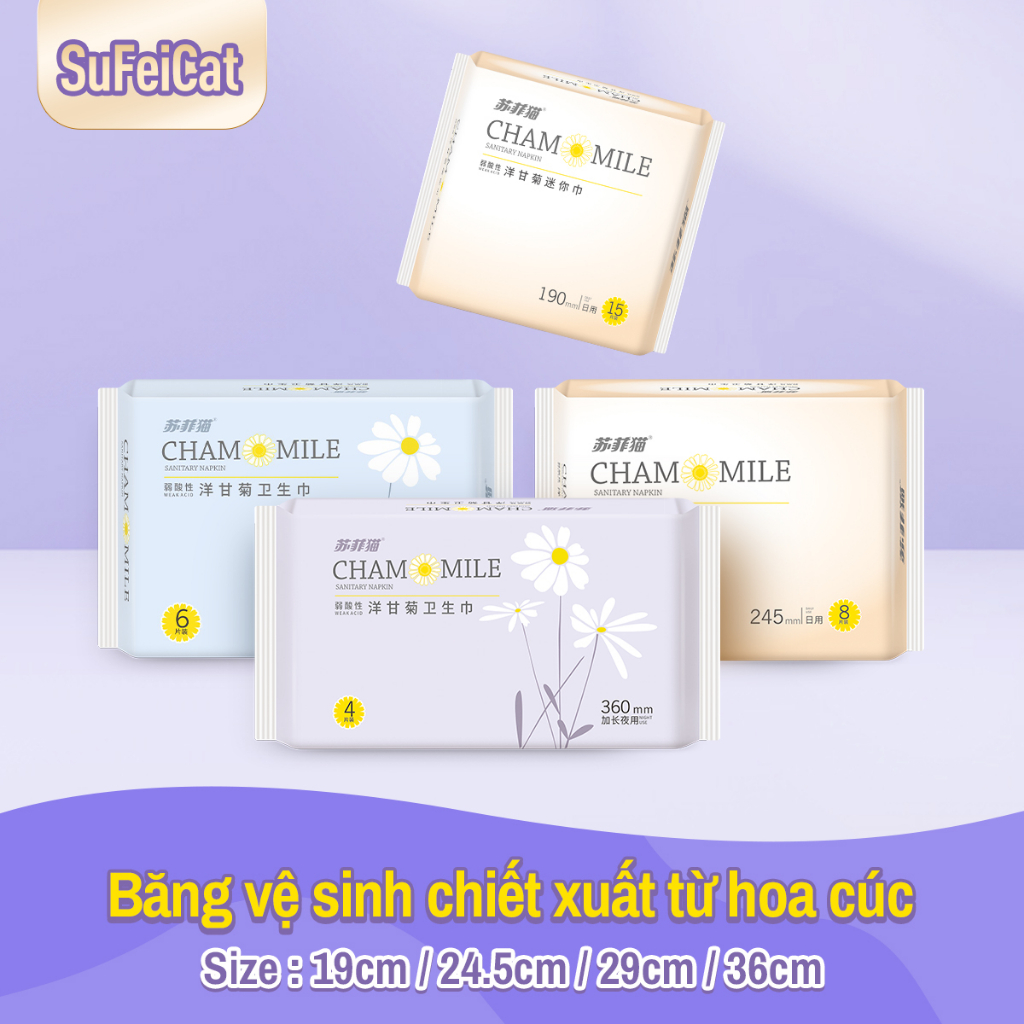 cho nữ, bvs hàng ngày 19cm, ban ngày 24,5cm, ban đêm 29cm, 36cm