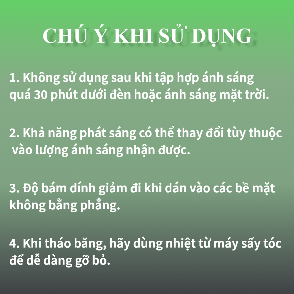Băng keo dạ quang băng dính dạ quang SKORA kích thước 2cm x 15m phát sáng trong đêm thương hiệu Hàn Quốc nhập khẩu
