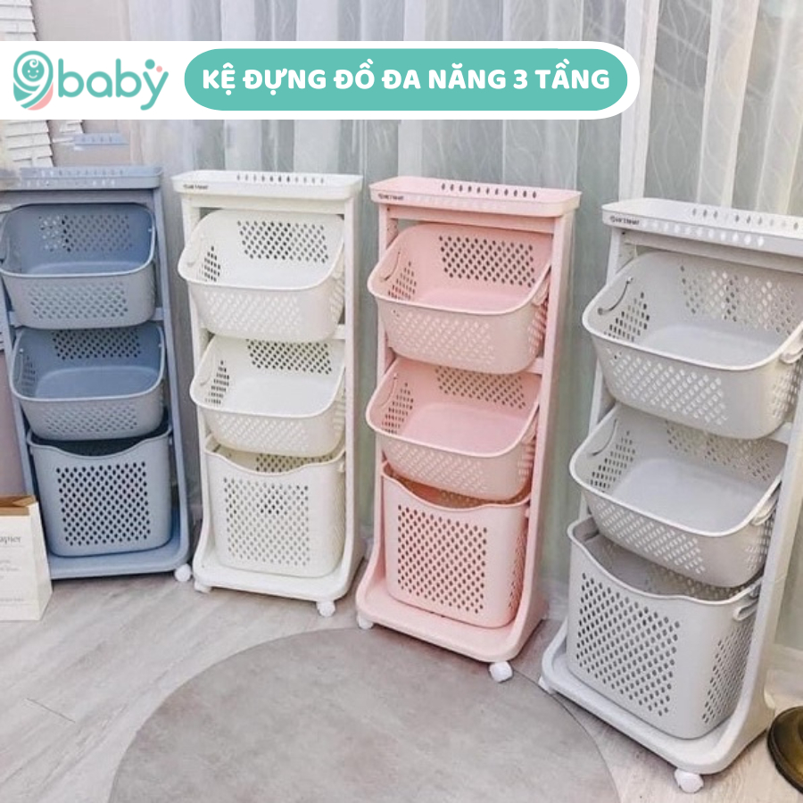 Kệ đựng đồ đa năng 3 tầng có bánh xe Việt Nhật 5567
