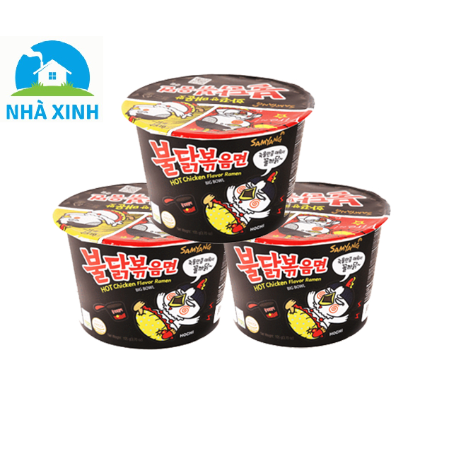 Combo 3 TÔ - Mì tô khô gà cay Samyang Hàn Quốc 105g