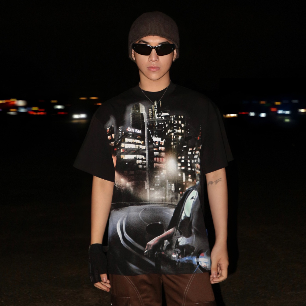 Áo thun unisex Nightlife T-Shirt màu đen - Charm tee Onism