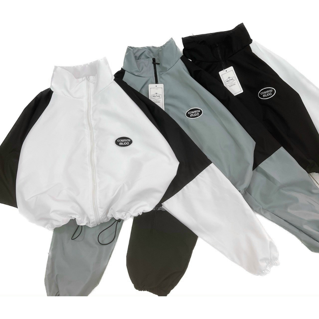 Áo Khoác Gió - Áo Khoác Dù Nữ 2 Lớp Phối Màu Dáng Lửng Dây Rút Siêu HOT