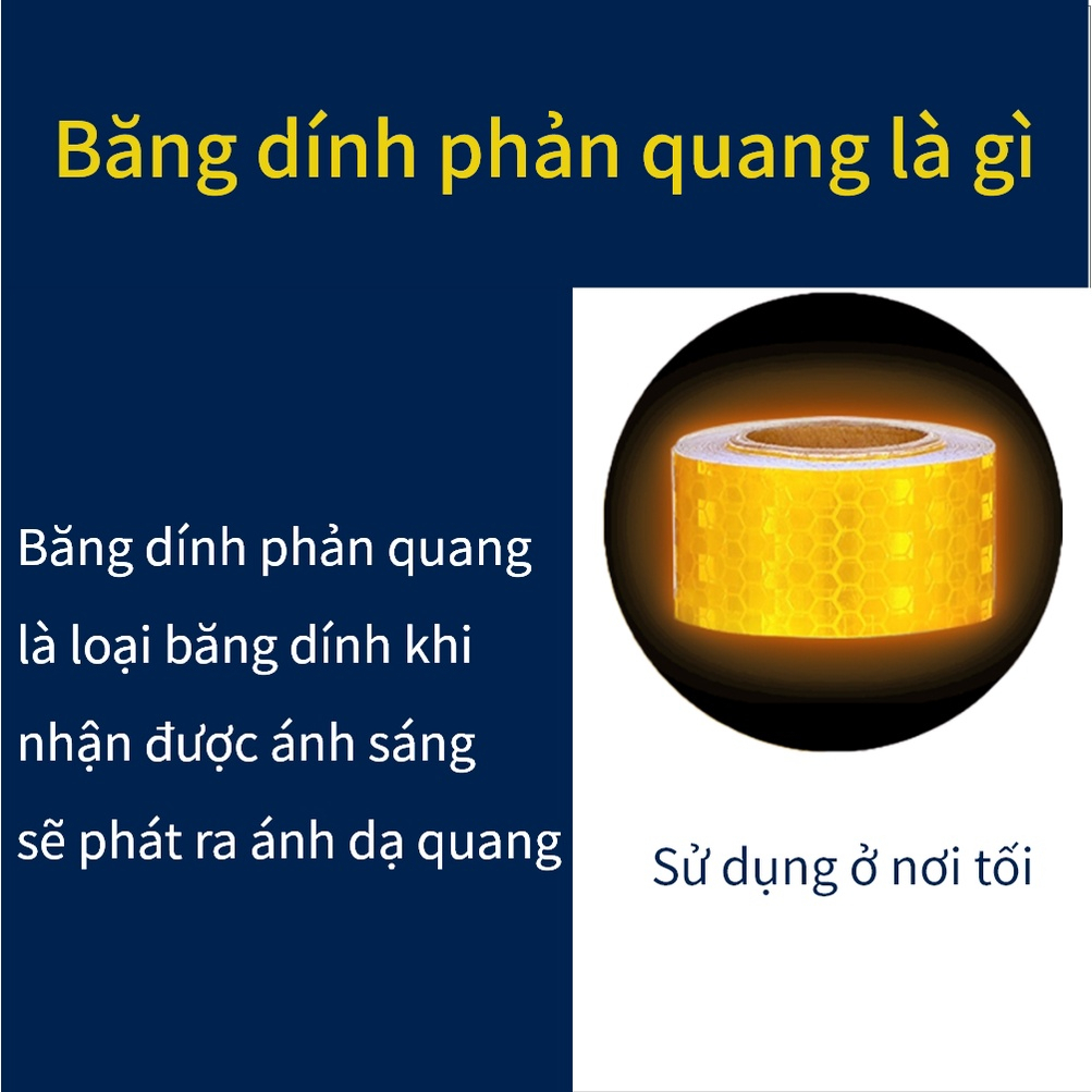 Băng keo phản quang cảnh báo an toàn 5cm x 5m băng dính phản quang SKORA thương hiệu Hàn Quốc bảo hành 6 tháng