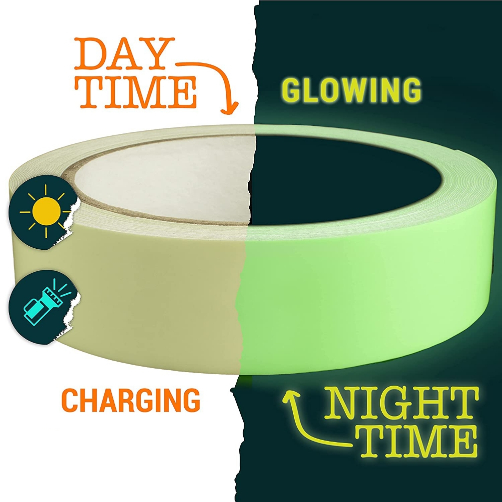 Băng keo dạ quang băng dính dạ quang SKORA  phát sáng trong đêm,decal dạ quang thương hiệu Hàn Quốc nhập khẩu