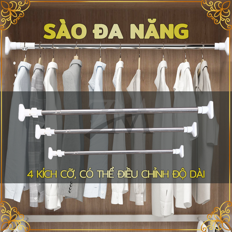 Thanh treo thông minh đa năng—Thanh Treo Rèm Đa Năng,treo quần áo,Thanh treo đa năng inox không cần khoan tường
