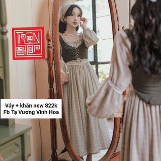 Váy phục cổ cổ điển chụp nông trại