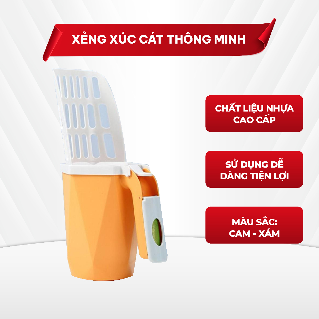 Xẻng xúc cát thông minh, hót phân tiện lợi cho thú cưng có thể tháo rời nhựa cao cấp N088