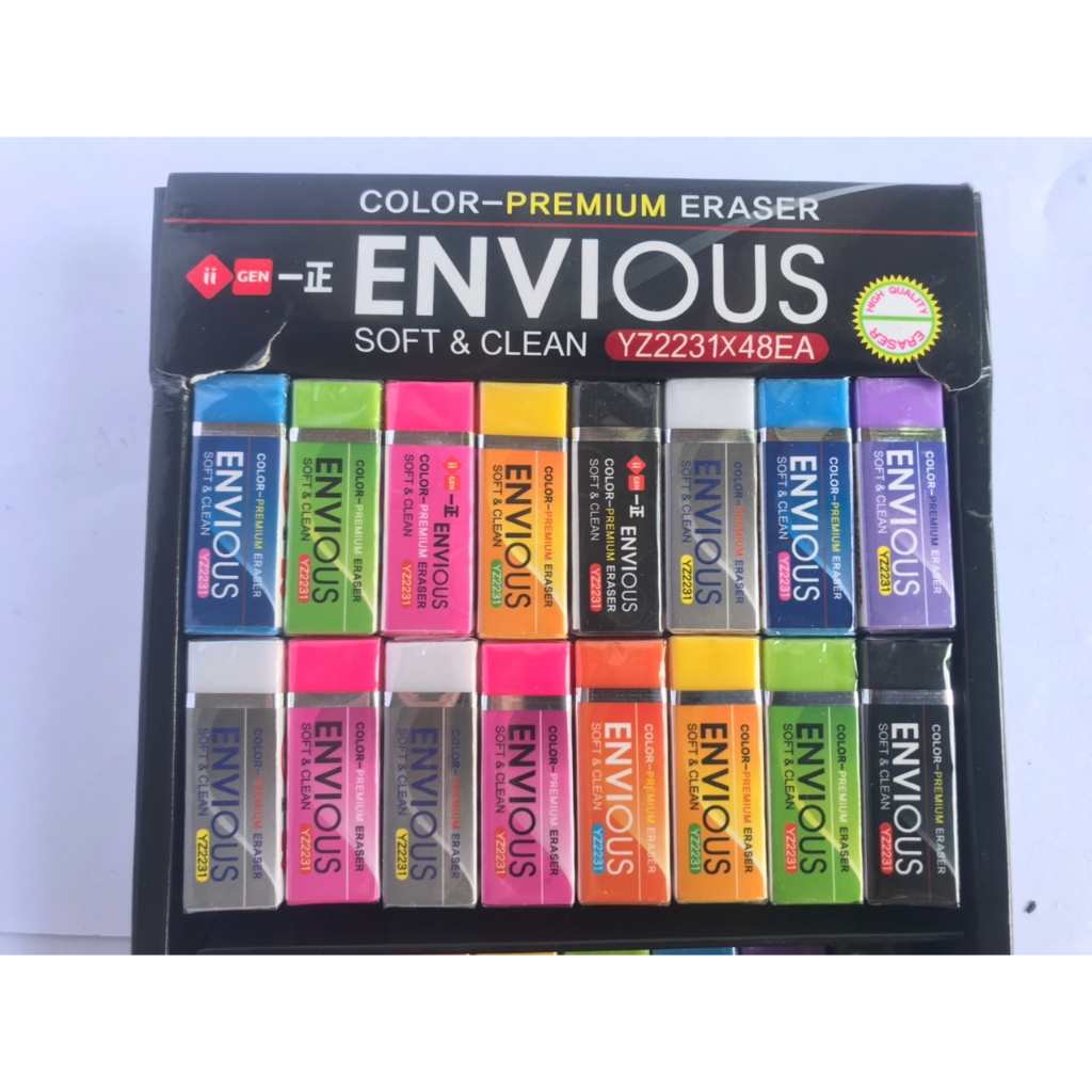 Gôm tẩy bút chì Envious nhiều màu sắc