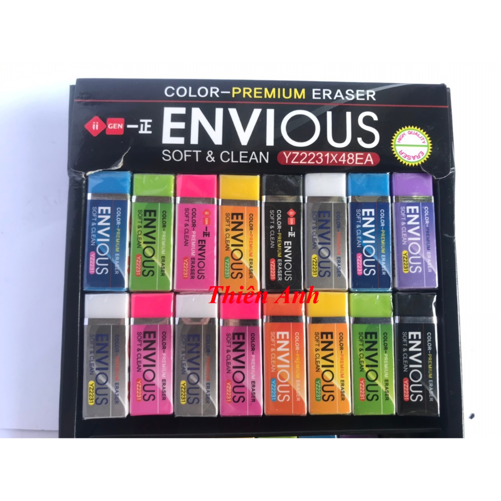 Gôm tẩy bút chì Envious nhiều màu sắc