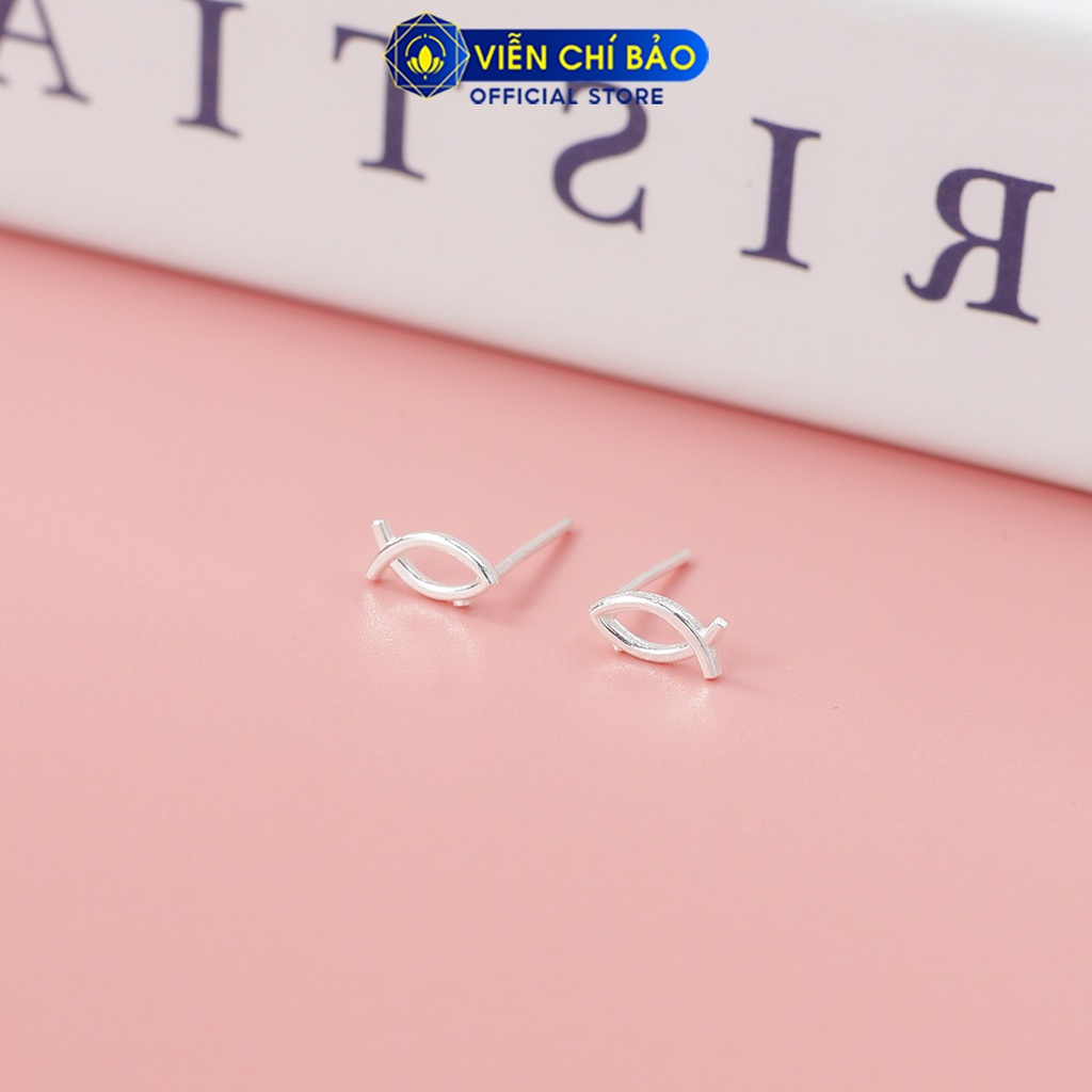 Bông tai cá chất liệu bạc 925 thời trang phụ kiện trang sức nữ thương hiệu Viễn Chí Bảo E082