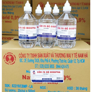 ALCOL (CỒN) Y TẾ CHAI 500ml và 1000ml